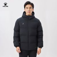 百亿补贴：卡尔美 运动棉衣男冬季新款面包服连帽外套加厚保暖棉袄短款棉服