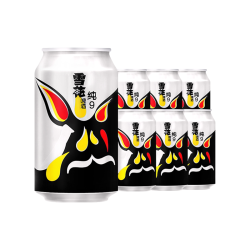 雪花 啤酒纯9六连包330ml*6听新鲜拉格啤酒整箱口感冰爽