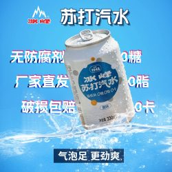 冰峰 无糖苏打气泡水0糖0脂0卡330ml*12罐原味苏打汽水调酒苏打水
