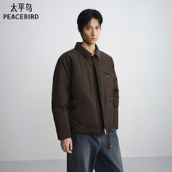 太平鸟 男装时尚翻领羽绒服冬季面包服B2ACF4641