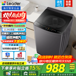 海尔 波轮洗衣机 全自动家用8.2/10.2/12.2公斤大容量 暴风洗 小户型不占地租