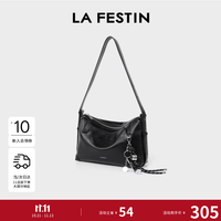 La Festin 头层牛皮 暮色黑 中包 女士单肩包