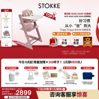 STOKKE 成长椅5件套TT婴儿多功能儿童高脚餐椅学坐椅 五件套含赠坐垫-石楠紫-同色护栏