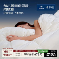 希尔顿家居 90白鹅绒 A类锁温 200*230cm 冬季加厚款 羽绒被