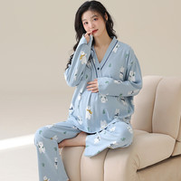 ROVO 月子哺乳睡衣待产孕妇睡衣产后月子服居服套装 24209 XXL