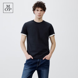 Marc O'Polo NOOS系列环保棉圆领基本款T恤男士 藏青色898 S