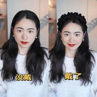 丝绒发箍秋冬简约高级感黑色褶皱发箍23110706B
