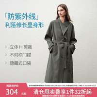 范思蓝恩 ECHO轻奢系列高级气质立领长款风衣外套女2026春新款