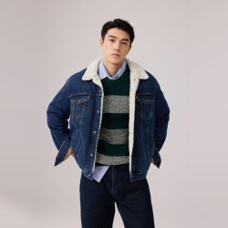 Levi's 26年秋冬新款男士美式复古休闲仿羊羔绒牛仔夹克外套