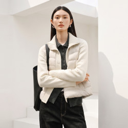 迪赛尼斯 短款立领轻薄羽绒服2026冬新款通勤风外套女