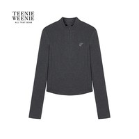 移动端：TEENIE WEENIE TeenieWeenie小熊女装T恤秋冬季半拉链收腰款立领长袖打底衫上衣