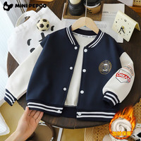 小猪班纳 男女童冬季加绒棒球服外套