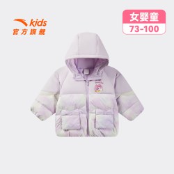 安踏 奇妙萌可IP X 安踏女宝宝羽绒服2026冬季新款A类卡通保暖幼童外套