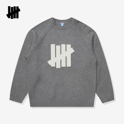 UNDEFEATED 五条杠官方新品秋冬男士毛衣经典ICON插肩袖圆领针织衫