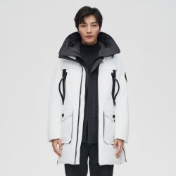 波司登 男款极寒鹅绒800蓬中长加厚防风户外羽绒服