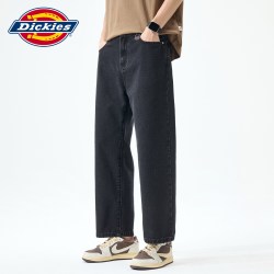 Dickies 帝酷适秋季新款美式九分牛仔裤男士宽松复古水洗直筒裤子Y