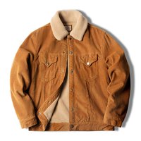 移动端：马登 工装美式复古灯芯绒夹克棉服巴恩风仿羊羔毛外套加厚棉衣男冬