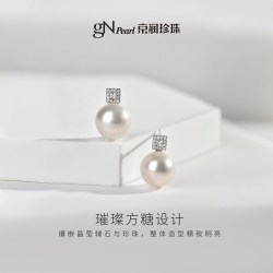 京润珍珠 易简925银淡水珍珠耳钉