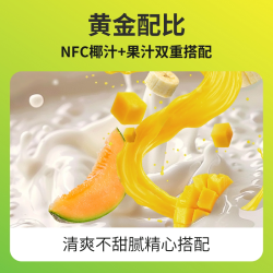 摘养 大瓶含NFC果椰汁椰奶哈密瓜饮料原浆果汁生榨1.25L能量早餐