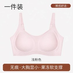 GEM 轻轻提无钢圈文胸2026秋大胸显小果冻胶条支撑提拉全罩杯内衣