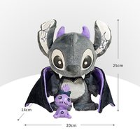 Enesco 迪士尼万圣史迪仔手办史迪奇与小金伯爵限量套装暗夜守卫