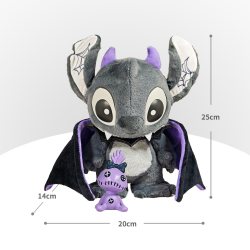 Enesco 迪士尼万圣史迪仔手办史迪奇与小金伯爵限量套装暗夜守卫