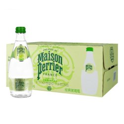 巴黎水 法国进口perrier巴黎水330ml罐装原味柠檬味无糖气泡水苏打水整箱