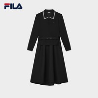 移动端：斐乐 丨FILA斐乐翻领连衣裙秋季女装时尚休闲收腰显瘦裙子