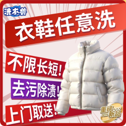 洗衣兽羽绒服/棉服/大衣/运动鞋清洗服务 洗衣洗鞋上门 6件