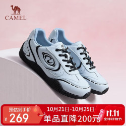 骆驼 月牙2.0德训鞋女运动休闲鞋 L25S577059C 蓝色 36