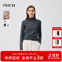 Mcnulty PRICHPRICH简约无缝高领卷边针织衫冬季毛衣女 15灰色 XS 155