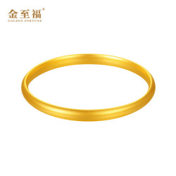 金至福 足金999古法实心素圈手镯 约30克 52圈口