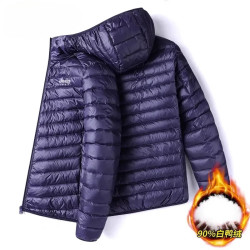 JEEP SPIRIT 排骨短款羽绒服男士2026冬季新款立领轻薄鸭绒宽松休闲保暖外套 藏青 M