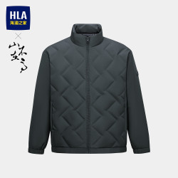 海澜之家 山不在高系列 90绒压胶立领羽绒服 深灰 6XL