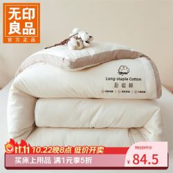 无印良品 A类100%新疆棉花被子冬被 新疆棉-米白 150x200cm约4斤