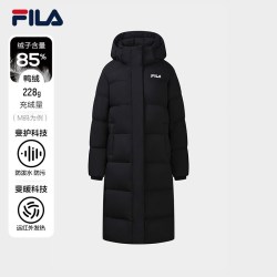 斐乐 RGB暖肤羽绒服丨FILA女士羽绒服26冬季舒适长款宽松连帽外套