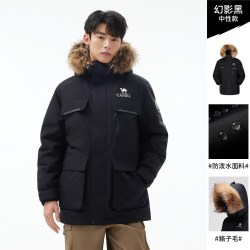 骆驼 户外羽绒服冬季新款女款男款三防工装加厚保暖派克服