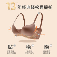 曼妮芬 微笑撑光面粉底液内衣 咖色（） 70B