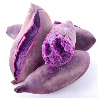 沙地紫美人紫薯带箱单果100g+ 含箱2斤净重1.8斤