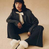 UGG 冬季女士时尚舒适保暖厚底休闲包头拖鞋懒人毛毛鞋1173930三种颜色可选