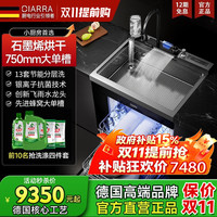 CIARRA 集成水槽洗碗机一体家用大单槽 纳米蜂窝槽小户型上下分层洗碗筷锅AKC10-750 750mm-13套基础款左洗