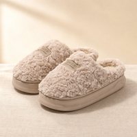 QICCE 轻臣居家棉拖鞋男女2026新款秋冬季加绒保暖厚底防滑防臭外穿拖鞋