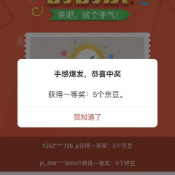 京东毅狼京东自营旗舰店侧边抽奖5个京豆