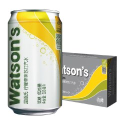 屈臣氏 苏打汽水低糖柠檬草/香草多口味可选气泡水碳酸饮料整箱