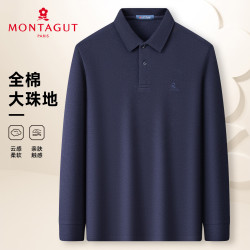 梦特娇 长袖POLO衫 藏青 2XL