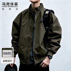 马克华菲 外套男款春秋季美式潮牌休闲立领夹克男士户外飞行工装服上衣男装