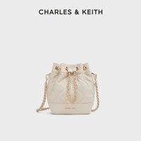 CHARLES & KEITH CHARLES&KEITH秋季女包CK2-10701506绗缝菱格链条水桶包双肩包