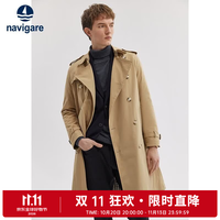 navigare 意大利小帆船风衣男士冬季厚款保暖外套 中卡其 M