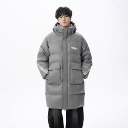 雅鹿 「高蓬松」雅鹿90鸭绒羽绒服男中长款冬季2026新款工装防泼水外套