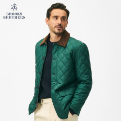 Brooks Brothers 秋季款男士菱形格绗缝夹棉休闲外套夹克